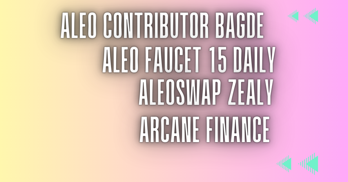 Aleo Contributor Bagde