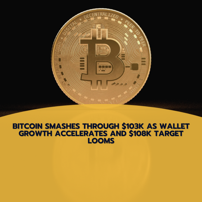 Bitcoin Smashes Through $103K as Wallet Growth Accelerates and $108K Target Looms